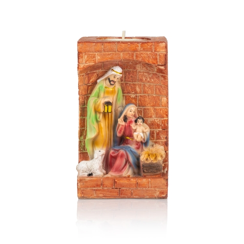 Świecznik - szopka bożonarodzeniowa - Święta Rodzina - 8 cm - Classic - JS JS93272A - Dewocjonalia P.H. Jakóbczak - Katolicki sklep liturgiczny i hurtownia