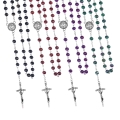 Różaniec - szkło - 6 mm - marmurek - medalik pod indywidualną wklejkę żywiczną - produkt personalizowany - JS R293-2-0 - Dewocjonalia P.H. Jakóbczak - Katolicki sklep liturgiczny i hurtownia
