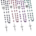 Różaniec - szkło - 6 mm - marmurek - medalik pod indywidualną wklejkę żywiczną - produkt personalizowany - JS R293-2-0 - Dewocjonalia P.H. Jakóbczak - Katolicki sklep liturgiczny i hurtownia