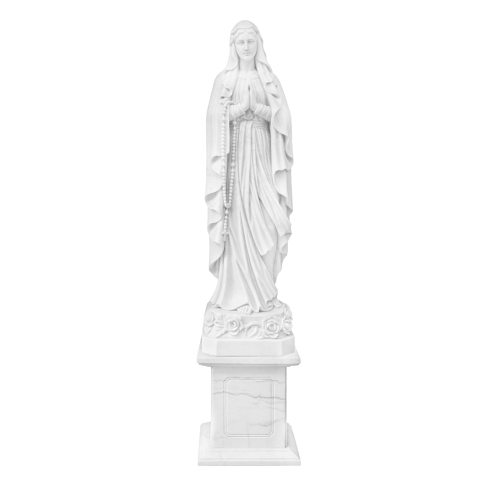 Figura - marmur - Matka Boża Różańcowa - 180 cm - JS MS02-180 - Dewocjonalia P.H. Jakóbczak - Katolicki sklep liturgiczny i hurtownia