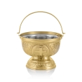 Kociołek na wodę święconą - mosiądz - 18,5 cm - JS HWF-1042 - Dewocjonalia P.H. Jakóbczak - Katolicki sklep liturgiczny i hurtownia