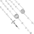 Różaniec - szkło - 6 mm - marmurek - medalik pod indywidualną wklejkę żywiczną - produkt personalizowany - JS R308-2-0 - Dewocjonalia P.H. Jakóbczak - Katolicki sklep liturgiczny i hurtownia