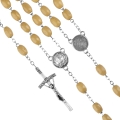Różaniec  - drewno - 7 mm- medalik pod indywidualną wklejkę żywiczną - produkt personalizowany - JS R65-2-0 - Dewocjonalia P.H. Jakóbczak - Katolicki sklep liturgiczny i hurtownia