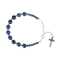 Bransoletka - dziesiątek różańca - 8 mm - Sodalit - kamień naturalny - Pietra - JS BCS004 - Dewocjonalia P.H. Jakóbczak - Katolicki sklep liturgiczny i hurtownia