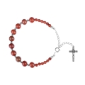 Bransoletka - dziesiątek różańca - 8 mm - Jaspis Czerwony - kamień naturalny - Pietra - JS BCJC004 - Dewocjonalia P.H. Jakóbczak - Katolicki sklep liturgiczny i hurtownia