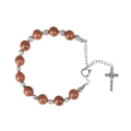 Bransoletka - dziesiątek różańca - 10 mm - Piasek pustyni - kamień naturalny - Pietra - JS BCPP005H - Dewocjonalia P.H. Jakóbczak - Katolicki sklep liturgiczny i hurtownia