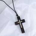 Naszyjnik - krzyż - drewno - JS W002 - Dewocjonalia P.H. Jakóbczak - Katolicki sklep liturgiczny i hurtownia
