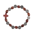 Bransoletka - dziesiątek różańca - św. Benedykt - mix kolorów - JS BC529 - Dewocjonalia P.H. Jakóbczak - Katolicki sklep liturgiczny i hurtownia