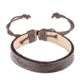 Bransoletka skórzana z napisem 