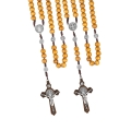 Różaniec - drewno oliwne - św. Benedykt - JS R198 - Dewocjonalia P.H. Jakóbczak - Katolicki sklep liturgiczny i hurtownia