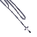 Różaniec - hematyt - 8 mm - św. Benedykt - Ematite - JS R345 - Dewocjonalia P.H. Jakóbczak - Katolicki sklep liturgiczny i hurtownia