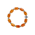Bransoletka - dziesiątek różańca -  Ambra - JS BC315 - Dewocjonalia P.H. Jakóbczak - Katolicki sklep liturgiczny i hurtownia