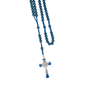 Różaniec - hematyt - 8 mm - św. Benedykt - Ematite