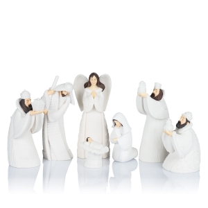 Szopka bożonarodzeniowa - 15 cm - Bianco