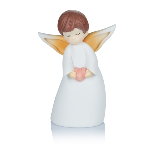 Anioł - serce - 10 cm - Bianco