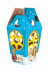 Lampion adwentowy -  papierowy - do złożenia