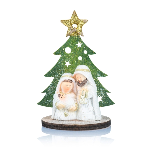 Święta Rodzina - choinka - 8 cm - Favola - JS QBY521739Z - Dewocjonalia P.H. Jakóbczak - Katolicki sklep liturgiczny i hurtownia