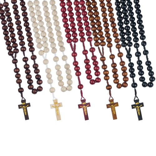 Różaniec - drewno - 12 mm - R209 - JS R209-0 - Dewocjonalia P.H. Jakóbczak - Katolicki sklep liturgiczny i hurtownia