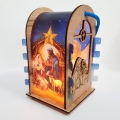 Lampion adwentowy z aniołkiem na roraty - LED - GMD L-BLD012 - Dewocjonalia P.H. Jakóbczak - Katolicki sklep liturgiczny i hurtownia