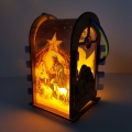 Lampion adwentowy z aniołkiem na roraty - LED - GMD L-BLD012 - Dewocjonalia P.H. Jakóbczak - Katolicki sklep liturgiczny i hurtownia