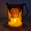 Lampion adwentowy z aniołkiem na roraty - LED - GMD L-BLD013 - Dewocjonalia P.H. Jakóbczak - Katolicki sklep liturgiczny i hurtownia