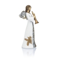 Aniołek - figurka - lira - trąbka - lutnia - 11,5 cm - Decorato - JS HK-8223-0 - Dewocjonalia P.H. Jakóbczak - Katolicki sklep liturgiczny i hurtownia