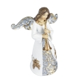 Aniołek - figurka - lira - trąbka - lutnia - 11,5 cm - Decorato - JS HK-8223-0 - Dewocjonalia P.H. Jakóbczak - Katolicki sklep liturgiczny i hurtownia