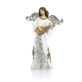 Aniołek - figurka - lira - trąbka - lutnia - 11,5 cm - Decorato - JS HK-8223-0 - Dewocjonalia P.H. Jakóbczak - Katolicki sklep liturgiczny i hurtownia