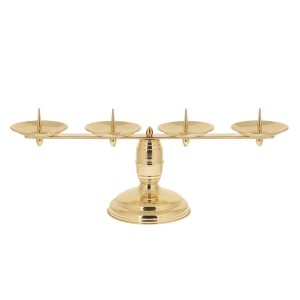 Lichtarz mosiężny L17 (19 cm) - poczwórny