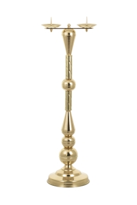 Lichtarz mosiężny L28 (92 cm) - podwójny