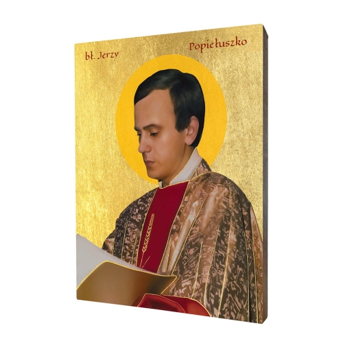 Ikona z Błogosławionym ks. Jerzym Popiełuszko - UR I-168 - Dewocjonalia P.H. Jakóbczak - Katolicki sklep liturgiczny i hurtownia