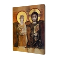 Ikona Święty Menas z Jezusem - UR I-299 - Dewocjonalia P.H. Jakóbczak - Katolicki sklep liturgiczny i hurtownia