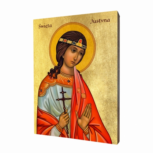 Ikona z wizerunkiem Świętej Justyny - UR I-347 - Dewocjonalia P.H. Jakóbczak - Katolicki sklep liturgiczny i hurtownia