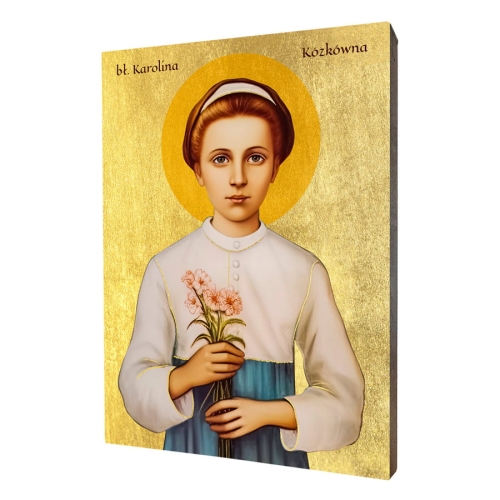 Ikona Błogosławionej Karoliny Kózkówny: Męczeństwo i Wiara - UR I-362 - Dewocjonalia P.H. Jakóbczak - Katolicki sklep liturgiczny i hurtownia