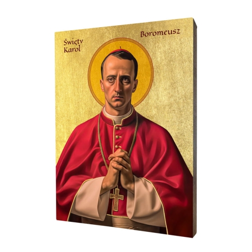 Ikona Świętego Karola Boromeusza - UR I-368 - Dewocjonalia P.H. Jakóbczak - Katolicki sklep liturgiczny i hurtownia