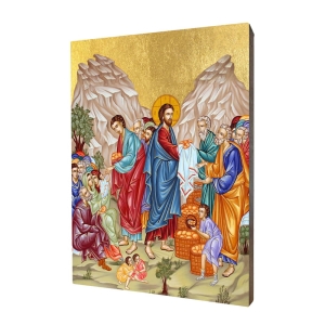 Ikona ze sceną cudu rozmnożenia chleba