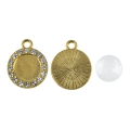 Medalik - cyrkonie - medalik pod indywidualną wklejkę żywiczną - produkt personalizowany - JS ML1498G - Dewocjonalia P.H. Jakóbczak - Katolicki sklep liturgiczny i hurtownia