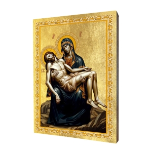 Ikona religijna Pieta (tło złote)