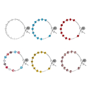 Bransoletka - dziesiątek różańca - medalik pod indywidualną wklejkę żywiczną - produkt personalizowany - BC557