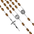 Różaniec  - drewno - 7 mm- medalik pod indywidualną wklejkę żywiczną - produkt personalizowany - JS R65-2-0 - Dewocjonalia P.H. Jakóbczak - Katolicki sklep liturgiczny i hurtownia
