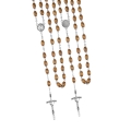 Różaniec  - drewno - 7 mm- medalik pod indywidualną wklejkę żywiczną - produkt personalizowany - JS R65-2-0 - Dewocjonalia P.H. Jakóbczak - Katolicki sklep liturgiczny i hurtownia