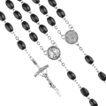 Różaniec  - drewno - 7 mm- medalik pod indywidualną wklejkę żywiczną - produkt personalizowany - JS R65-2-0 - Dewocjonalia P.H. Jakóbczak - Katolicki sklep liturgiczny i hurtownia