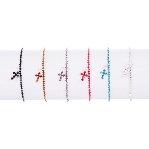 Bransoletka - Zirconi - mix kolorów - JS BZ001 - Dewocjonalia P.H. Jakóbczak - Katolicki sklep liturgiczny i hurtownia