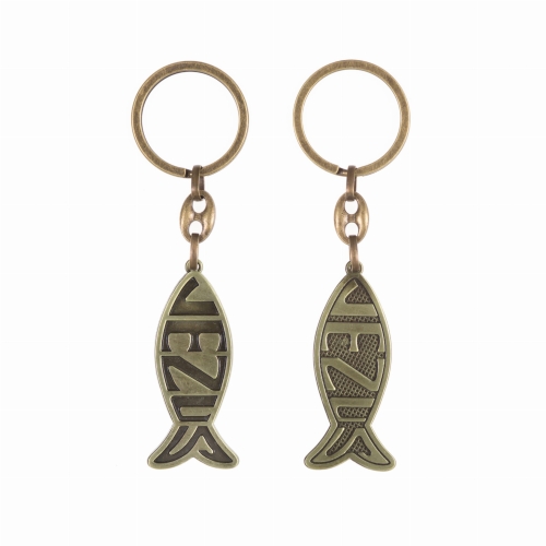  Brelok - rybka chrześcijańska - Ichtys - Jezus - powłoka satynowa