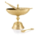 Łódka na kadzidło - mosiądz - 15 cm - JS CE-1014BS - Dewocjonalia P.H. Jakóbczak - Katolicki sklep liturgiczny i hurtownia