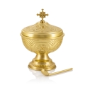 Łódka na kadzidło - mosiądz - 17 cm - JS INB-1041 - Dewocjonalia P.H. Jakóbczak - Katolicki sklep liturgiczny i hurtownia