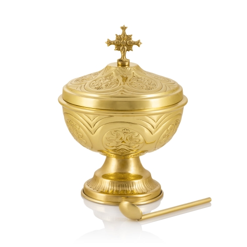 Łódka na kadzidło - mosiądz - 17 cm - JS INB-1041 - Dewocjonalia P.H. Jakóbczak - Katolicki sklep liturgiczny i hurtownia