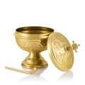 Łódka na kadzidło - mosiądz - 17 cm - JS INB-1041 - Dewocjonalia P.H. Jakóbczak - Katolicki sklep liturgiczny i hurtownia