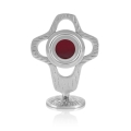 Relikwiarz - mosiądz - 15 cm - nikiel - JS MN-1007N - Dewocjonalia P.H. Jakóbczak - Katolicki sklep liturgiczny i hurtownia