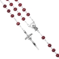 Różaniec - szkło - MIX - 6 mm - pudełko - JS PR293 - Dewocjonalia P.H. Jakóbczak - Katolicki sklep liturgiczny i hurtownia